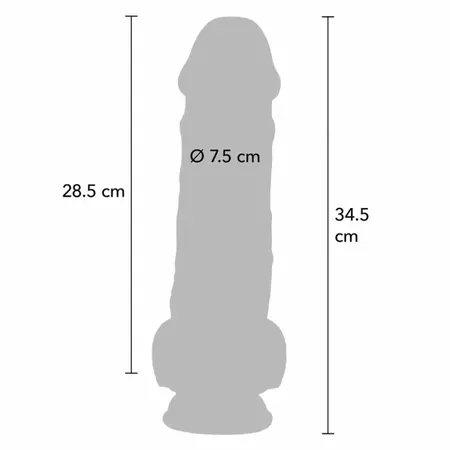ToyJoy Get Real Deluxe Intimate Machine Extra Thick 34.5 cm sa dvostrukom gustinom