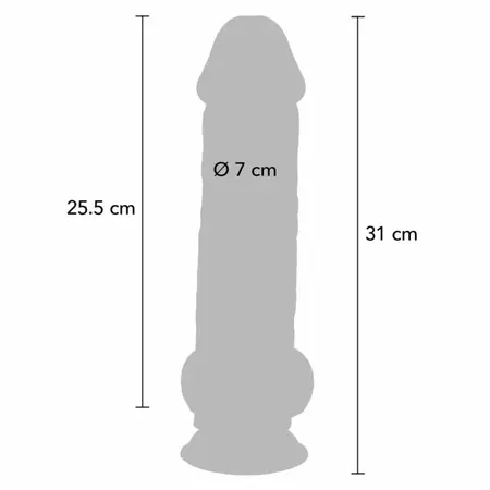 TOYJOY Get Real Deluxe Anatomic Model Extra Thick 31 cm sa Skin Touch završnicom