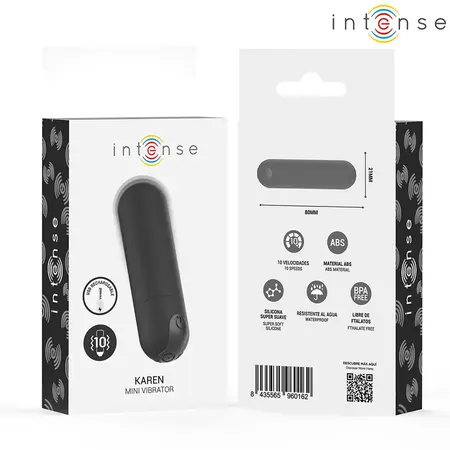 INTENSE Karen Mini Black kompaktni višenamenski masažer sa USB punjenjem