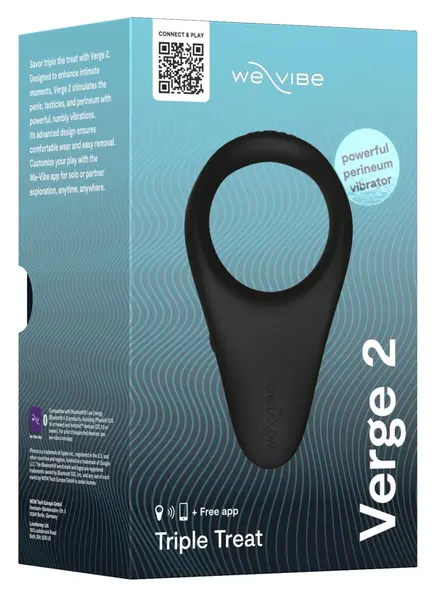 We-Vibe Verge 2 fleksibilni silikonski intimni prsten sa kontrolom preko aplikacije, crni