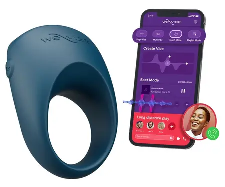 We-Vibe Pivot 2 Slate, silikonski intimni prsten sa kontrolom preko aplikacije
