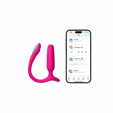 Lovense Lush roze interaktivni intimni stimulator sa upravljanjem preko aplikacije i svetlećim repićem