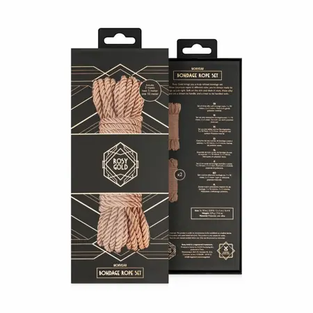 Rosy Gold set konopaca elegantni luksuzni bondage konopci 8m mekana vlakna zlatna boja