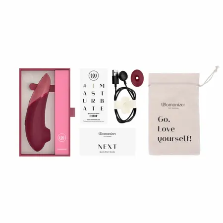 Womanizer Next Bordeaux intimni stimulator na bazi vazdušnih talasa sa Smart Silence tehnologijom