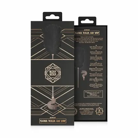 Rosy Gold Feather Tickler & Whip luksuzni 2 u 1 dodatak u boji ružičastog zlata