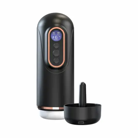 Teazers Telescopic Intimate Machine Black - Multi-Function Heating System