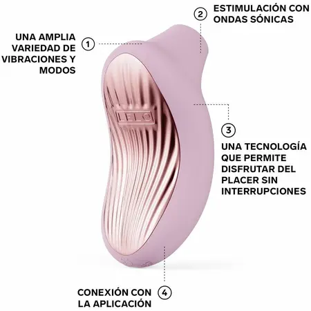 LELO SONA 3 Cruise intimni sonični stimulator Soft Pink, povezivanje preko aplikacije