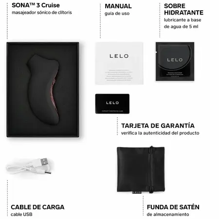 LELO SONA 3 Cruise Black, luksuzni sonični stimulator sa kontrolom preko aplikacije