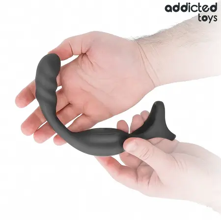 Addicted Toys dvostruki prostatični prsten sa bežičnim daljinskim upravljačem od mekanog crnog silikona
