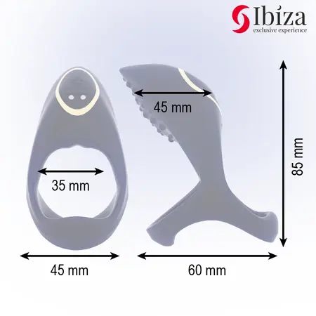 Ibiza Multi-Sensorial Intimate Ring - 10 Modes, Waterproof, Silicone