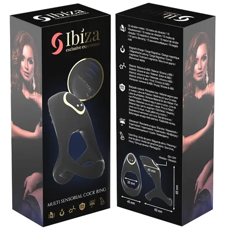 Ibiza Multi-Sensorial Intimate Ring - 10 Modes, Waterproof, Silicone