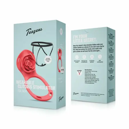 Teazers Red podesivi nosivi sistem za stimulaciju sa daljinskim upravljačem