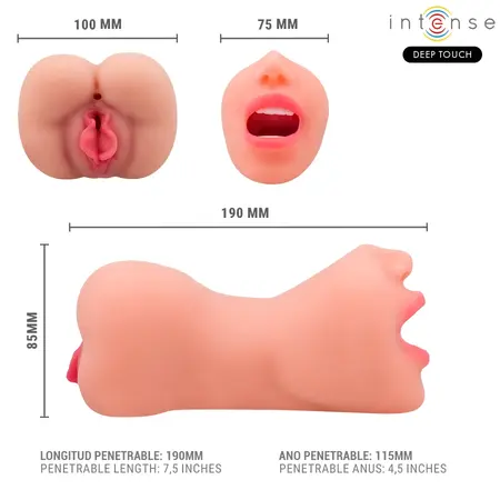 Intense Riley Double Entry Deep Touch - Dual-Channel Anatomical Model, TPE