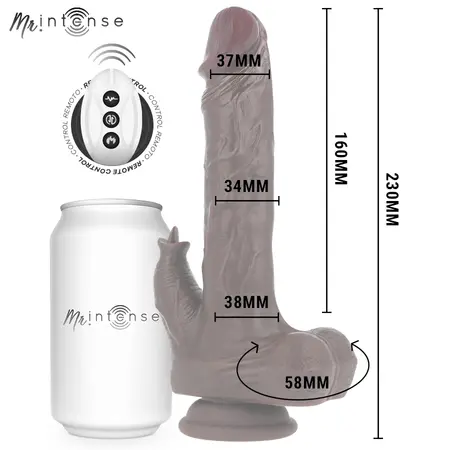 MR INTENSE Morgan intimni sistem sa daljinskim upravljanjem, 23 cm, crni silikon