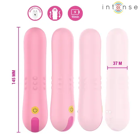 INTENSE Barbara Rolling Ball unutrašnji masažer, 10 modova, USB, roze