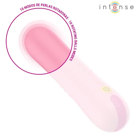 INTENSE Barbara Rolling Ball unutrašnji masažer, 10 modova, USB, roze