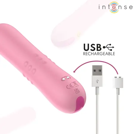 INTENSE Barbara Rolling Ball unutrašnji masažer, 10 modova, USB, roze