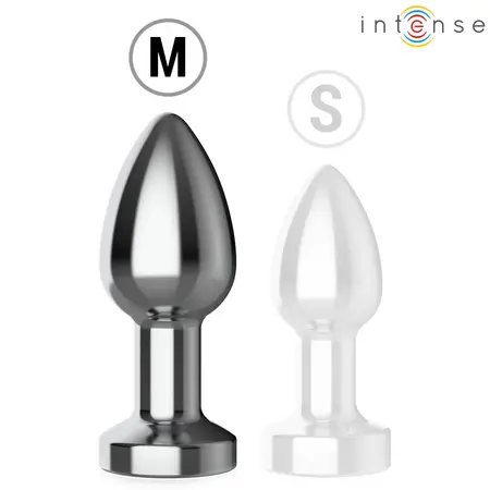 Intense vibrirajući metalni plug M sa LED svetlima i daljinskim upravljačem