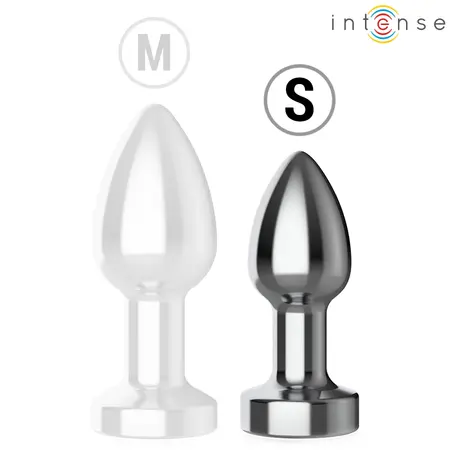 INTENSE Metal Plug S, vibrirajući model sa LED bazom i daljinskim upravljačem, srebrni