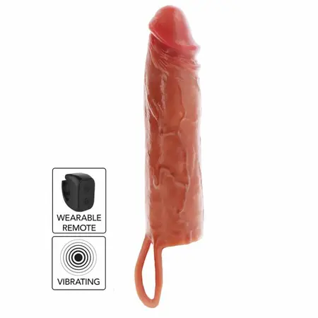 ToyJoy Hydrated Skin Silikonski Vibrirajući Rukav Karamel 20cm Daljinski Upravljan
