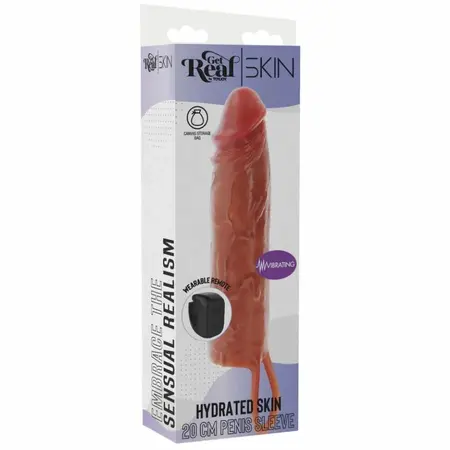ToyJoy Hydrated Skin Silikonski Vibrirajući Rukav Karamel 20cm Daljinski Upravljan