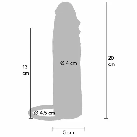 TOYJOY Hydrated Skin silikonska navlaka za produženje Caramel 20cm fleksibilno prilagođavanje
