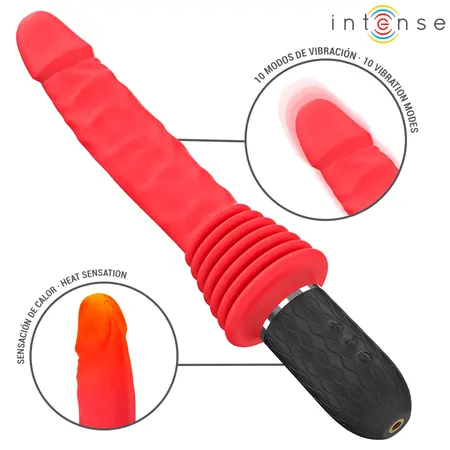 INTENSE Cynthia silikonski penetrirajući dildo sa daljinskim upravljačem i grejanjem 31cm