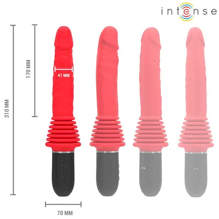 INTENSE Cynthia silikonski penetrirajući dildo sa daljinskim upravljačem i grejanjem 31cm