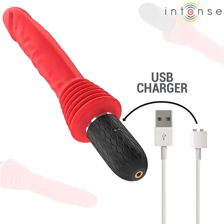 INTENSE Cynthia silikonski penetrirajući dildo sa daljinskim upravljačem i grejanjem 31cm