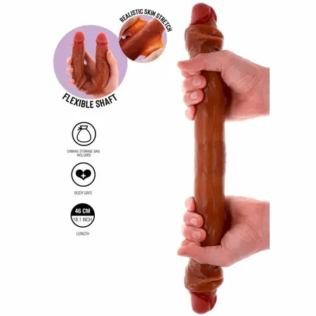 ToyJoy Get Real dvostrani silikonski intimni model Caramel 46 cm