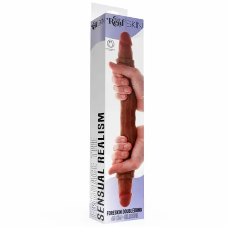ToyJoy Get Real silikonski dvostrani intimni stimulator Caramel 40cm