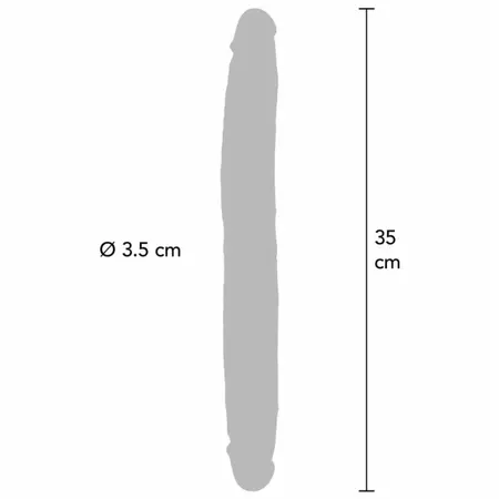 ToyJoy Get Real silikonski dvostrani dildo Caramel 35cm