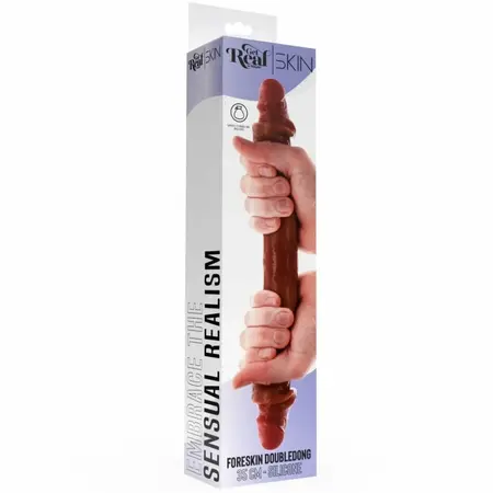 ToyJoy Get Real silikonski dvostrani dildo Caramel 35cm