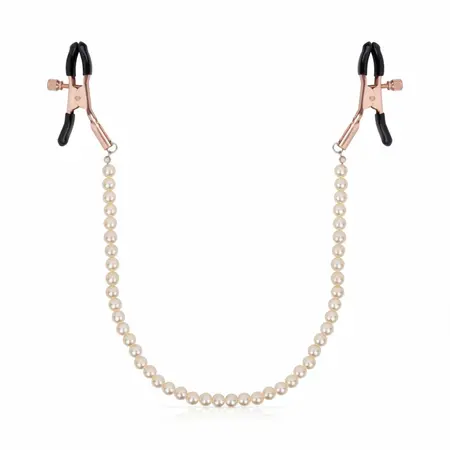 Rosy Gold Pearls podesive štipaljke za bradavice sa dekorativnim lančićem