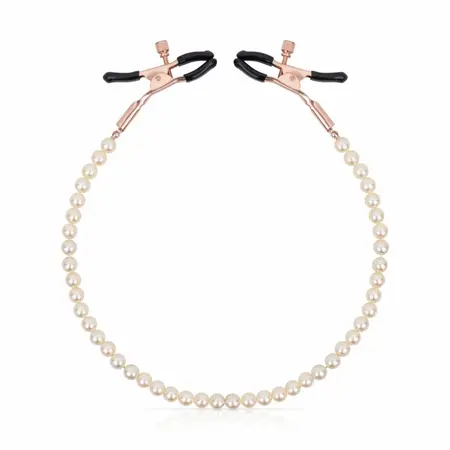 Rosy Gold Pearls podesive štipaljke za bradavice sa dekorativnim lančićem