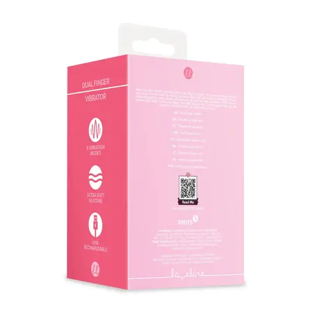 Loveline Dual Finger Vibrator Pink, kompaktni silikonski model