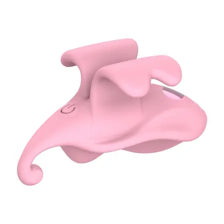 Loveline Dual Finger Vibrator Pink, kompaktni silikonski model
