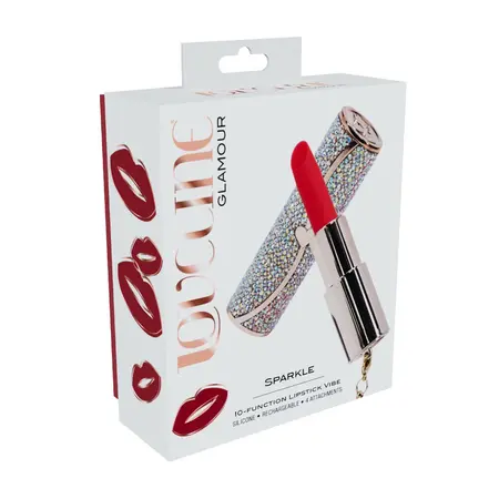 Loveline Sparkle iridescentni vibrator u obliku ruža sa 4 nastavka