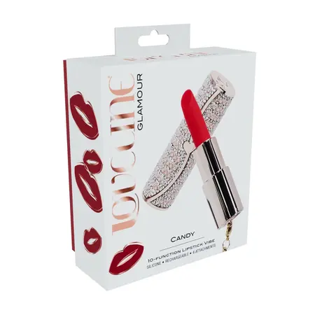 Candy Lipstick Vibe Pink - Kompaktni Model sa 4 Dodatka, Lancić i Kutija