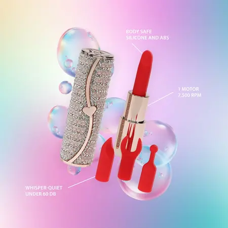 Candy Lipstick Vibe Pink - Kompaktni Model sa 4 Dodatka, Lancić i Kutija
