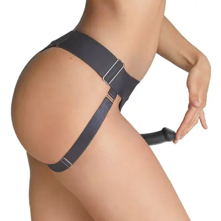 Strap-on-me Unique Harness Grey, podesivi mikrofiber, univerzalna veličina