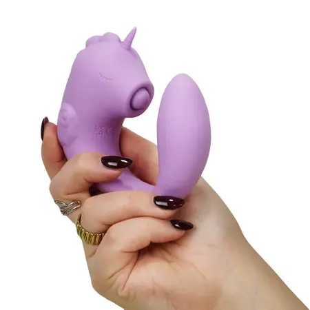 Unihorn C-Horse Marina Lilac fleksibilni dvostruki silikonski vibrator 15cm