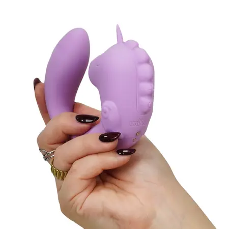 Unihorn C-Horse Marina Lilac fleksibilni dvostruki silikonski vibrator 15cm