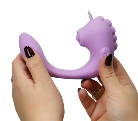 Unihorn C-Horse Marina Lilac fleksibilni dvostruki silikonski vibrator 15cm