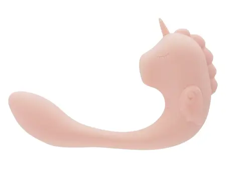 Unihorn C-Horse Coral Throb dvostruki vibrirajući intimni stimulator silikonski roze