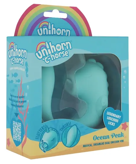 Unihorn C Horse Ocean Peak intimni stimulator sa dva motora, plavi silikon