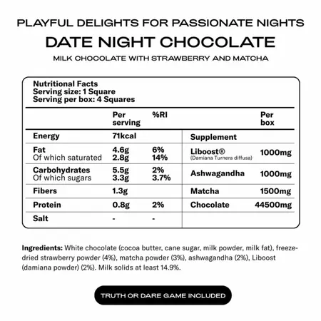 The Oh Collective Date Night čokolada sa mačom: Botaničko čokoladno iskustvo