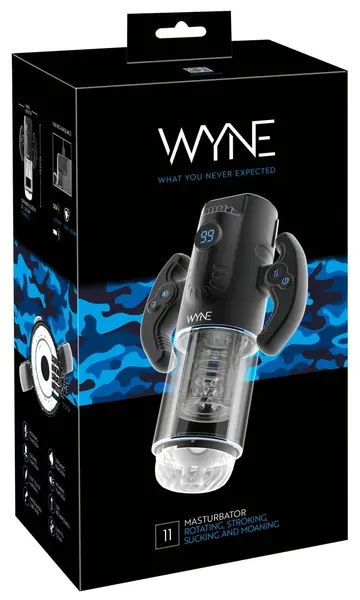 WYNE Model 11 aparat za intimnu stimulaciju sa dva motora, sivi, 29 cm