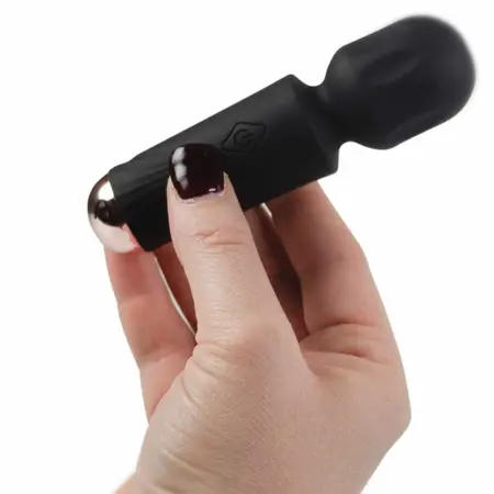 Rocks-Off Mini Wand Black Tulip punjivi masažer sa 16 funkcija