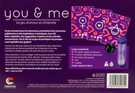 You & Me French Edition - Couple’s Game with 90 Activity Cards